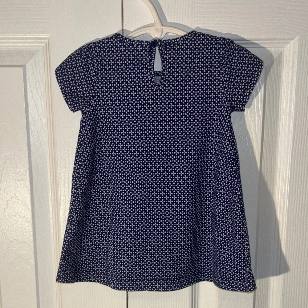 Child of mine blue and white heart design Dress with Pink Whale size 6-9 months